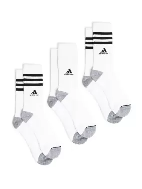 ADIDAS CUSHIONED 3 STRIPE 3.0 CREW 3 PACK SOCKS