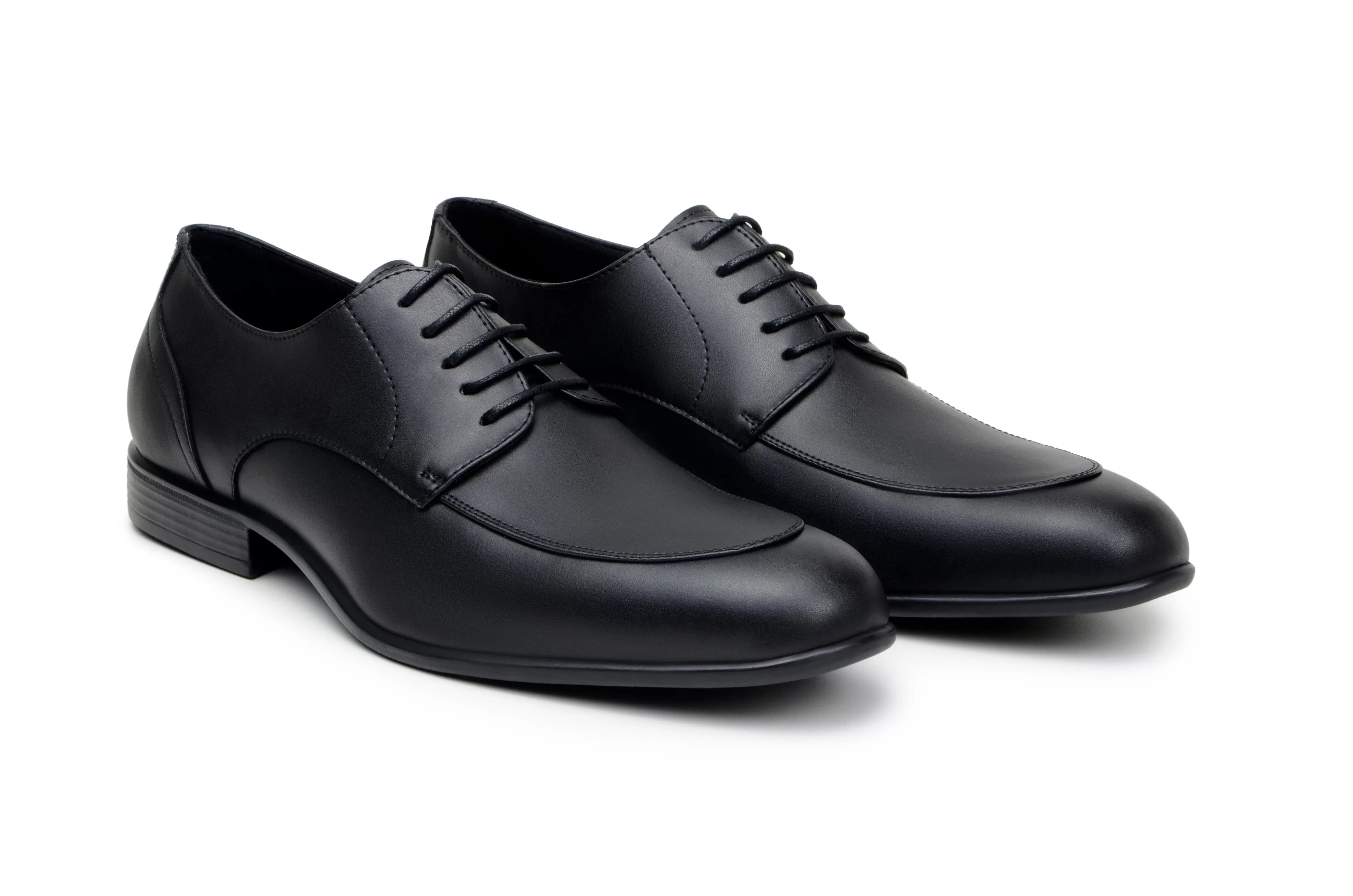 'Adrian' men's classic oxford in vegan leather by Zette Shoes - black