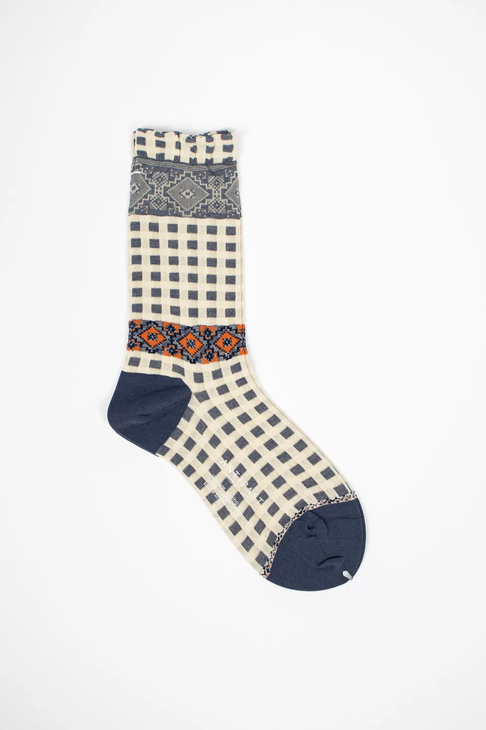 AM-759 Checkered Socks Navy