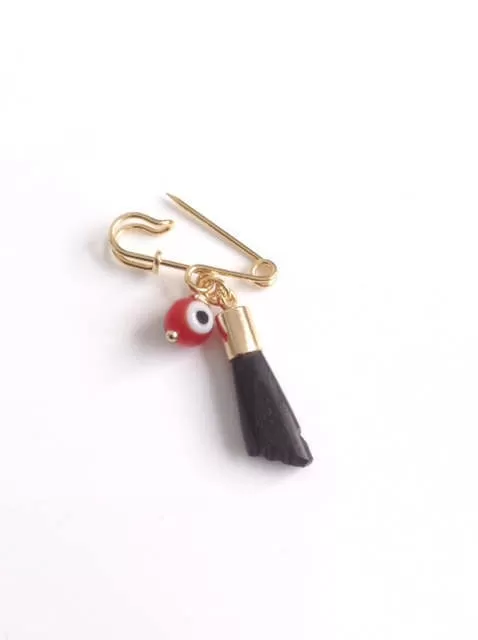 Baby Brooch Genuine Azabache Hand Charm Evil Eye Pendant Pin