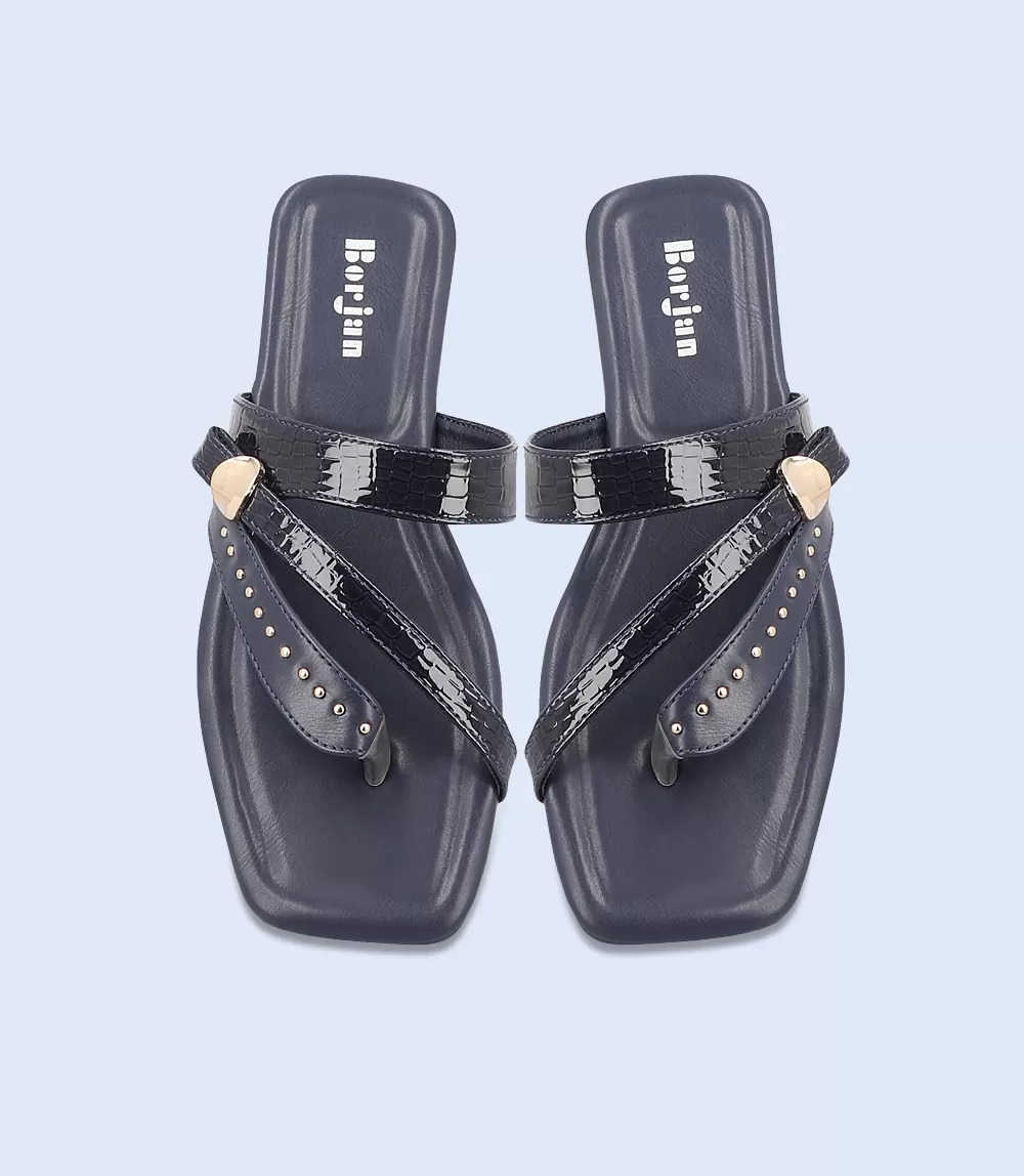 BW7369-NAVY-Women Casual Chappal