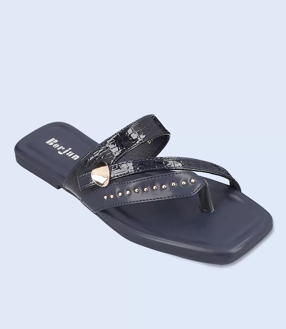 BW7369-NAVY-Women Casual Chappal