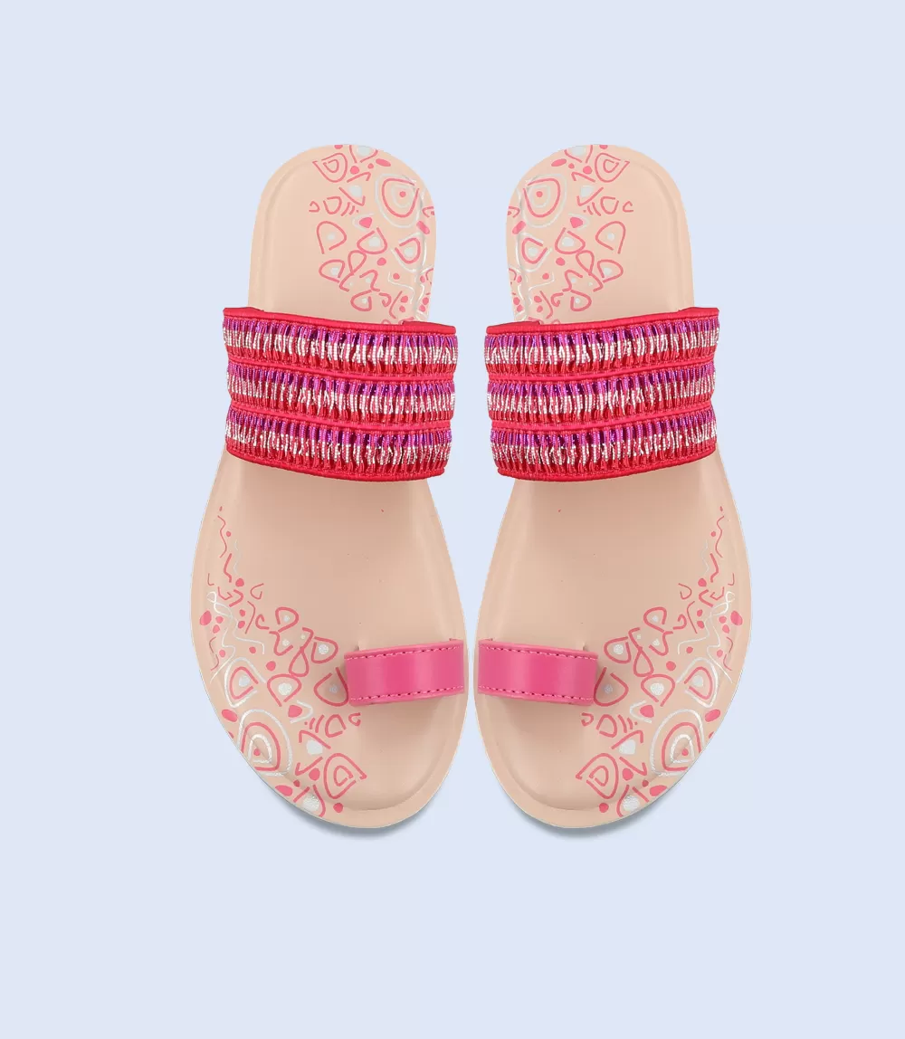 BW9377-Fuscia-Women Casual Chappal