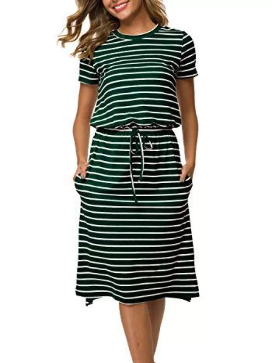 Casual Midi Dress with Pockets