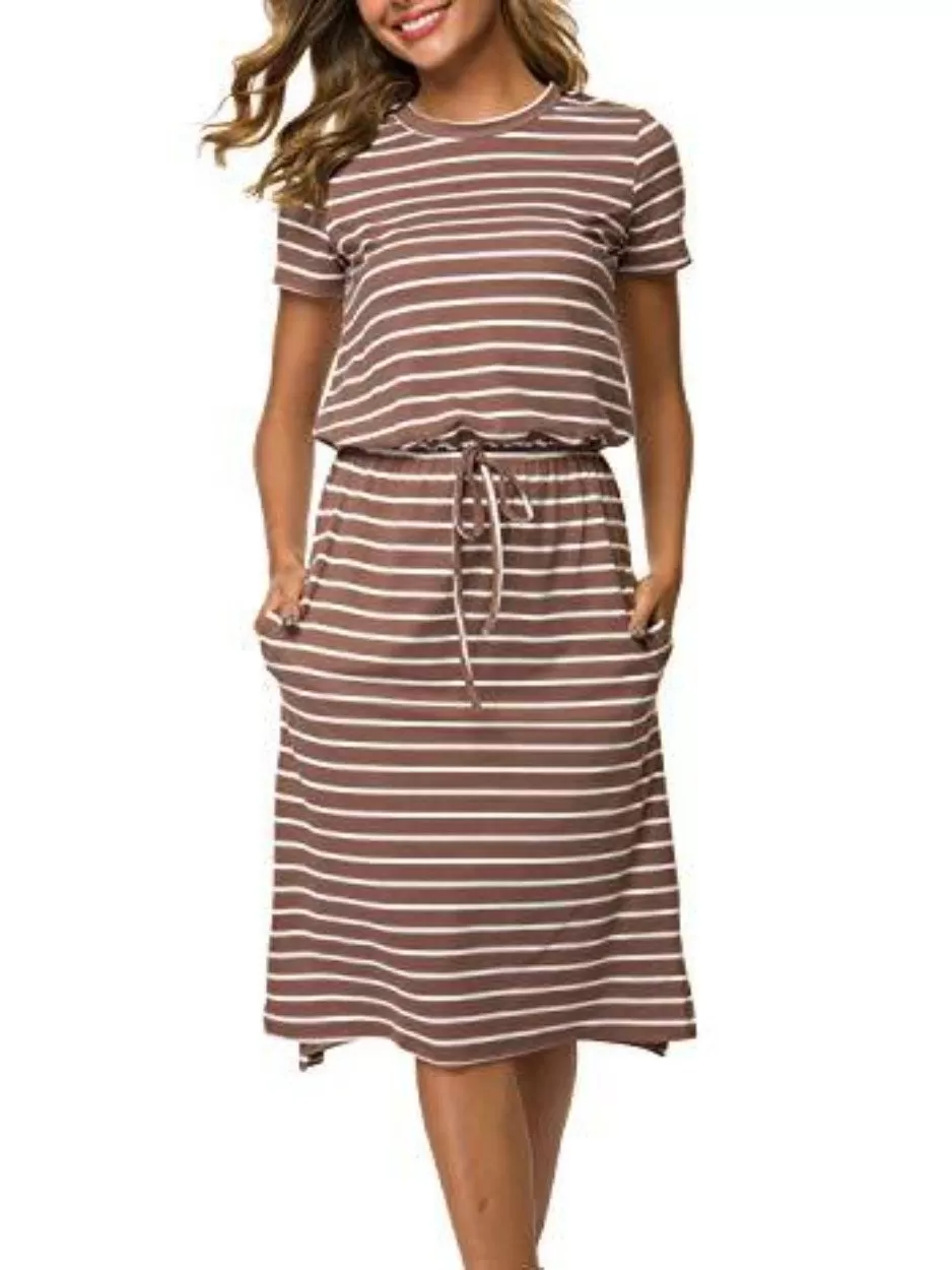 Casual Midi Dress with Pockets