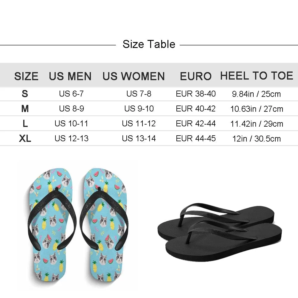 Custom Face Summer Beach Flip Flops For Both Man And Woman Funny Gift For Vacation,Wedding Ideas For Guests