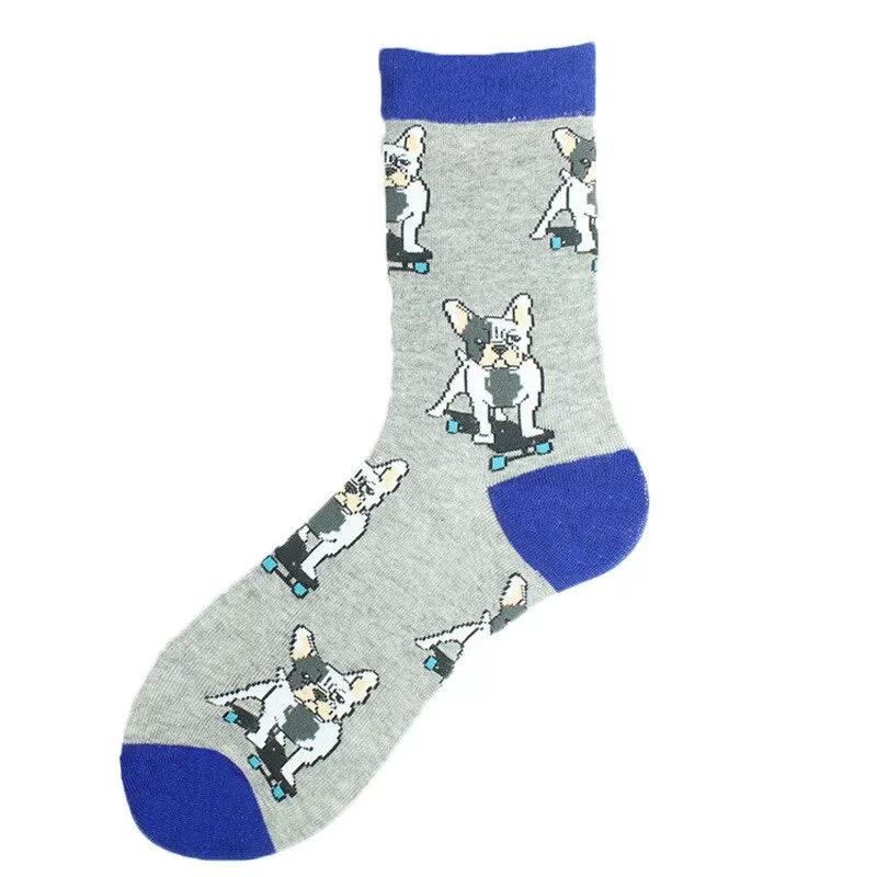 Fresh Accessories - Socks French Bulldog on Skateboard