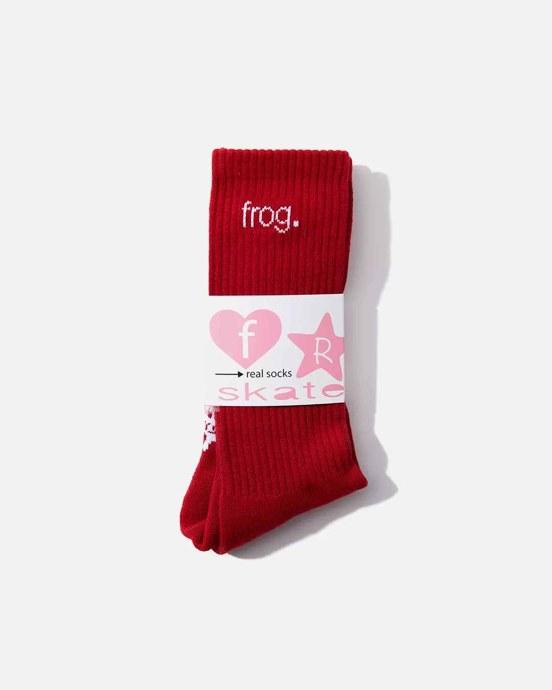 Frog Socks - Dark Red