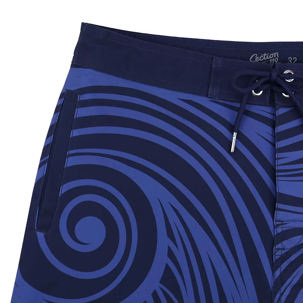 Grateful Dead | 48-54 Hybrid Board Shorts | Navy Spiral Steal Your Face