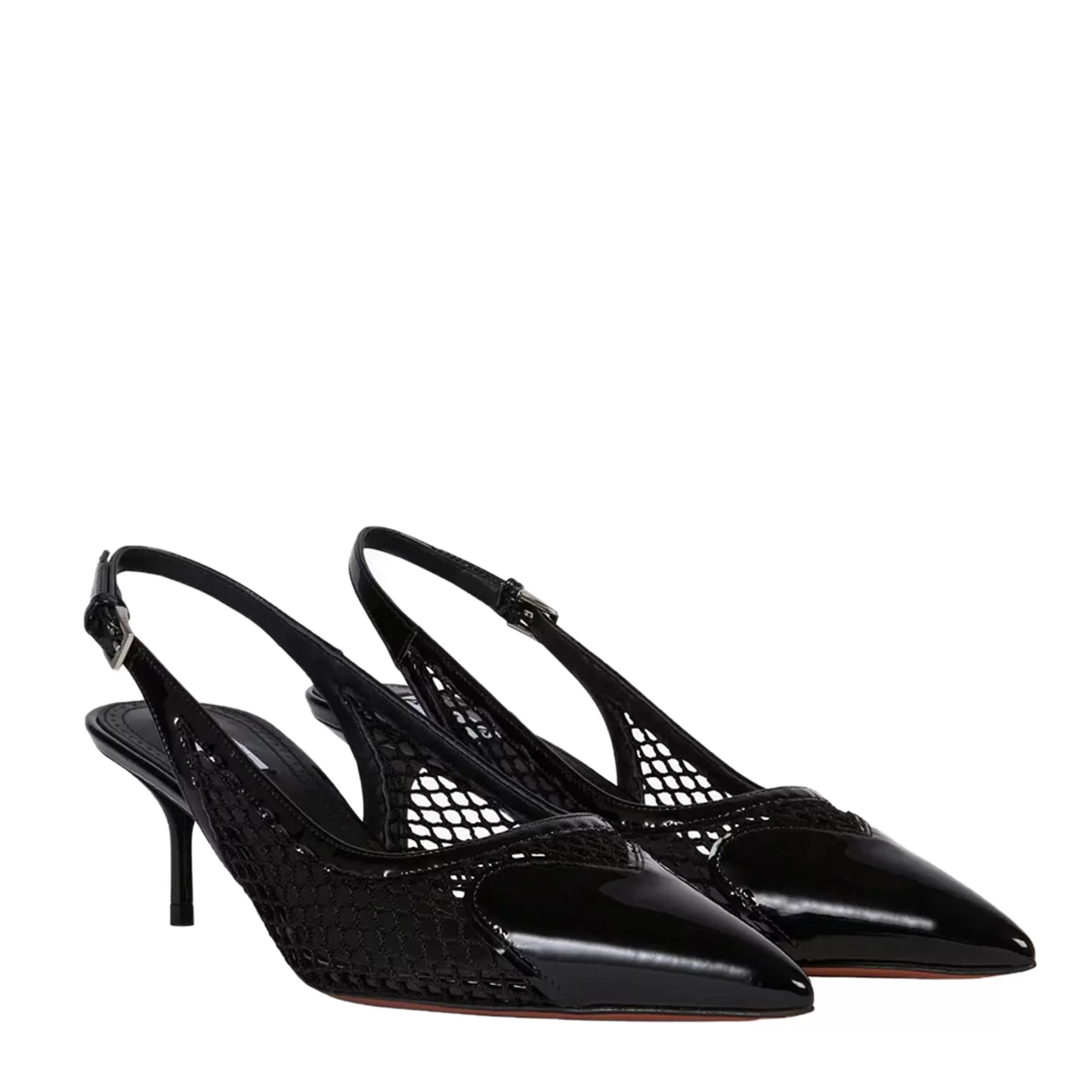 Heart 55 Slingback Mesh, Black