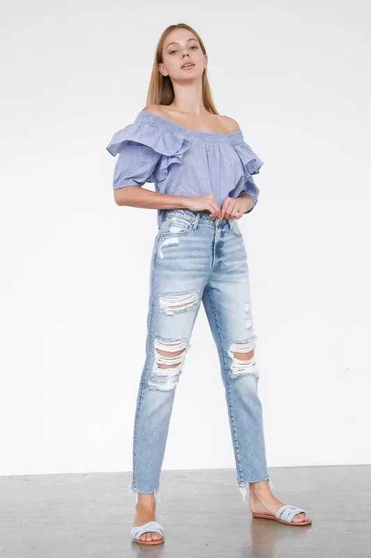 HIGH RISE MOM JEANS