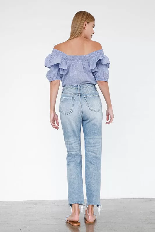 HIGH RISE MOM JEANS