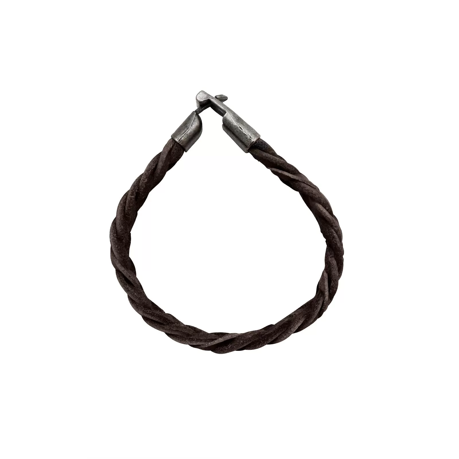 Jack Braided Dark Brown Mens Bracelet