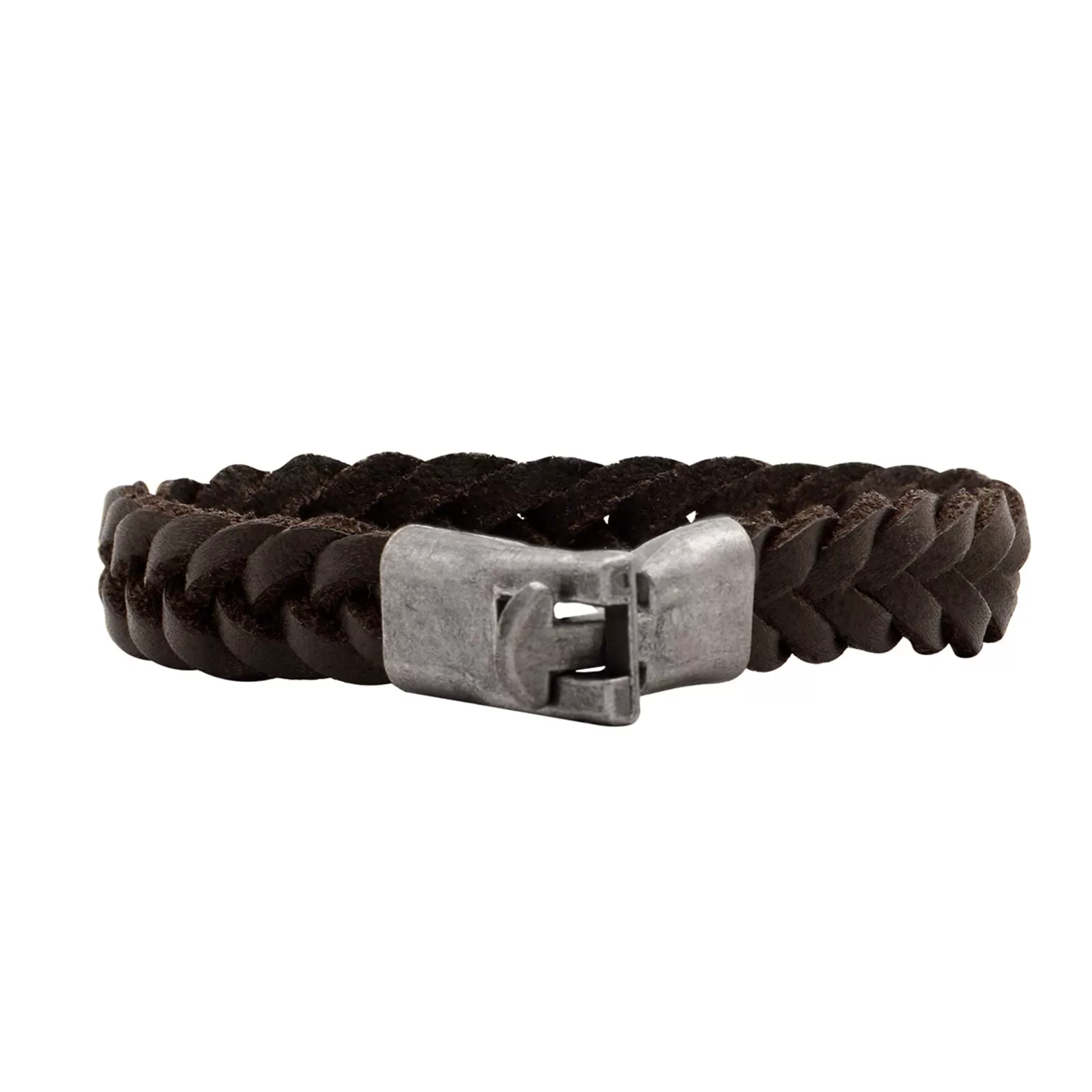 Jack Braided Dark Brown Mens Bracelet