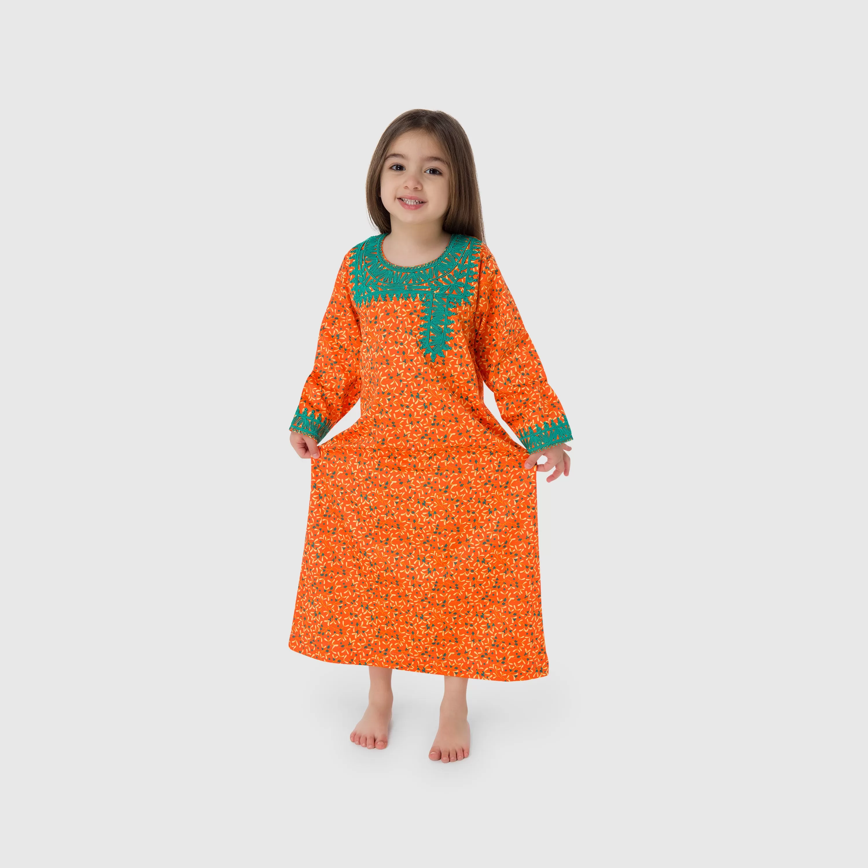 Jalabiya Farah Collection - Orange