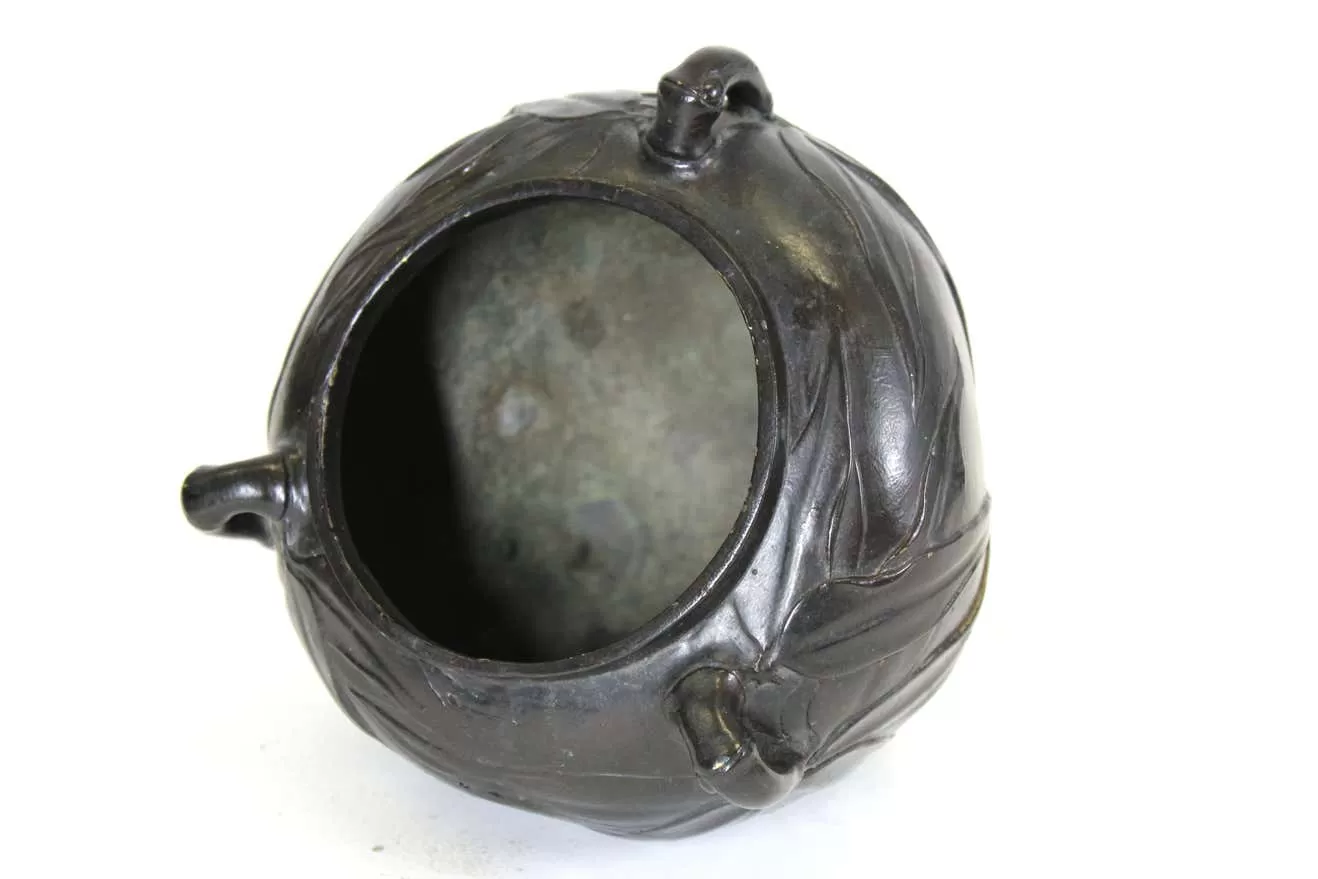 Japanese Meiji Bronze Tripod Vessel