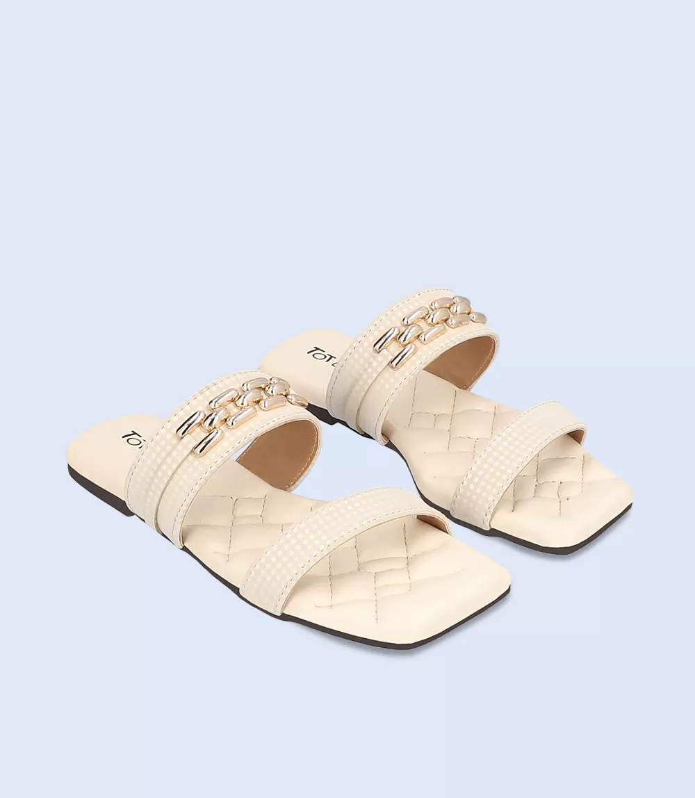 KG0032-WHITE-Girls Casual Slipper