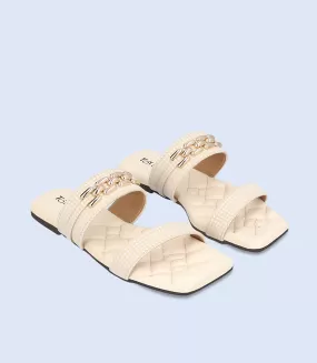 KG0032-WHITE-Girls Casual Slipper