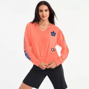 Maple Leafs DKNY Women's Lily Cropped Crew