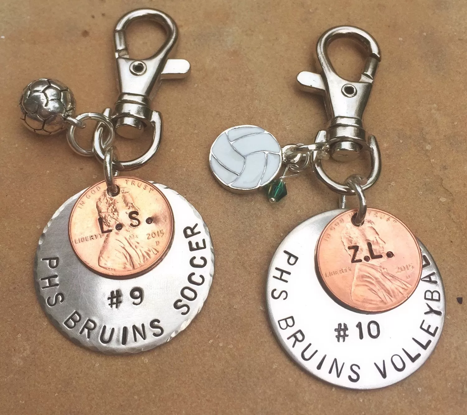 Mountain Bike Gift, Cycling Gift, Soccer Gift, Christmas Gift, High School Sports Keychain, Volleyball Keychain, Personalized Team Sports