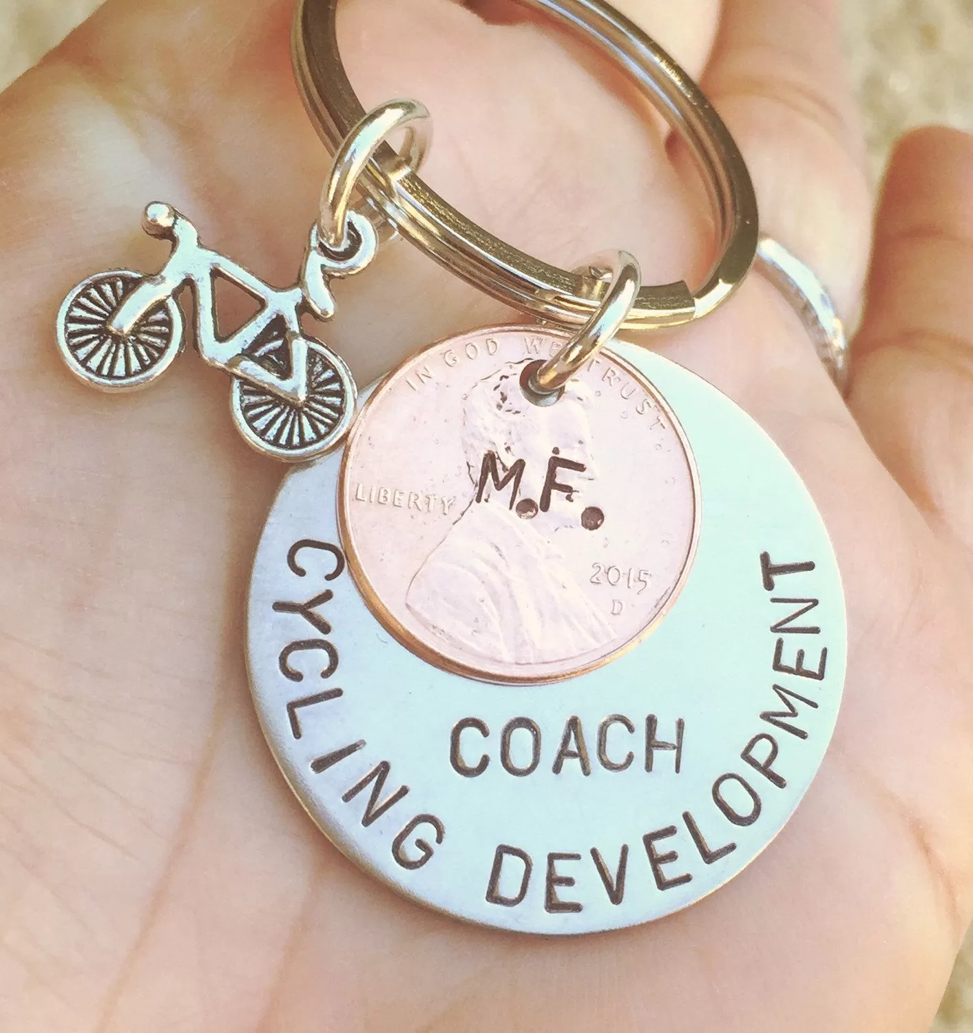 Mountain Bike Gift, Cycling Gift, Soccer Gift, Christmas Gift, High School Sports Keychain, Volleyball Keychain, Personalized Team Sports