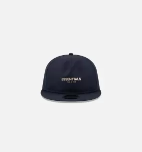 Navy Fear of God Essentials Retro Crown 9FIFTY Strapback Mens Cap - Navy