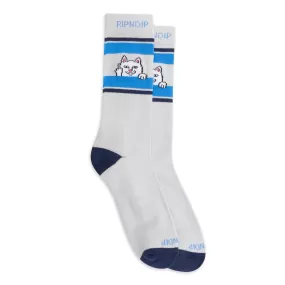 Peeking Nermal Socks (Ash Heather/Navy)