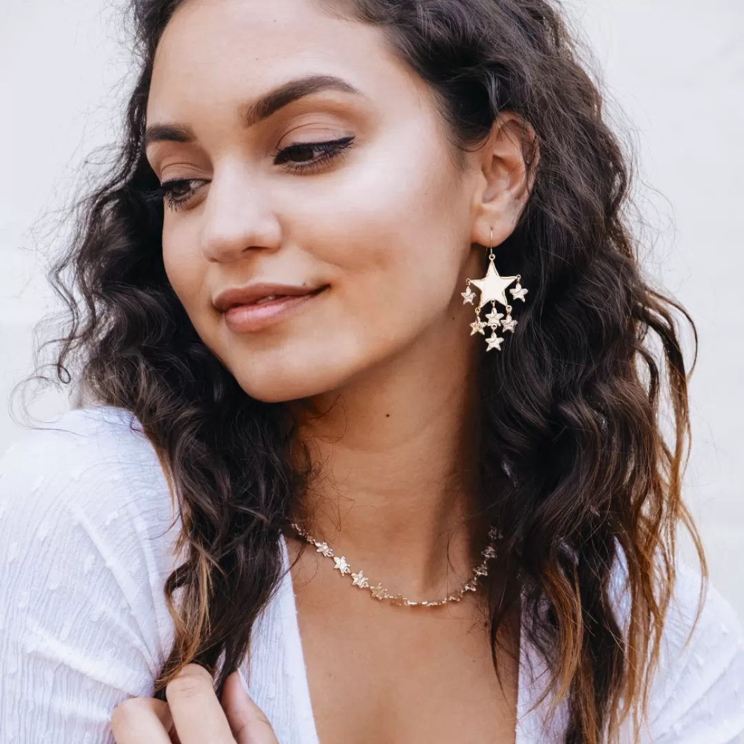 Philis Drop Star Earrings