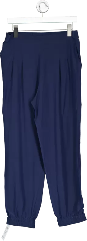 pyrus Blue Glitter Side Panel Silk Trousers UK L