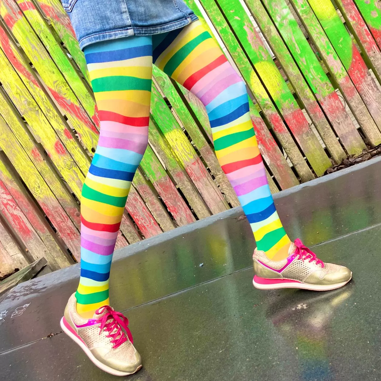 Rainbow Panorama Tights by Margot