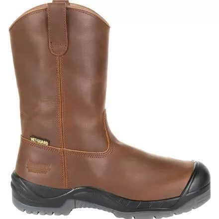 Rocky Men's Worksmart 11" Comp Toe Metgaurd WP Work Boot - Brown RKK0264