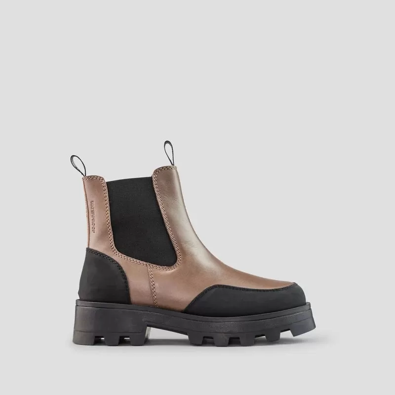 Shani Waterproof Leather Boot in Almond