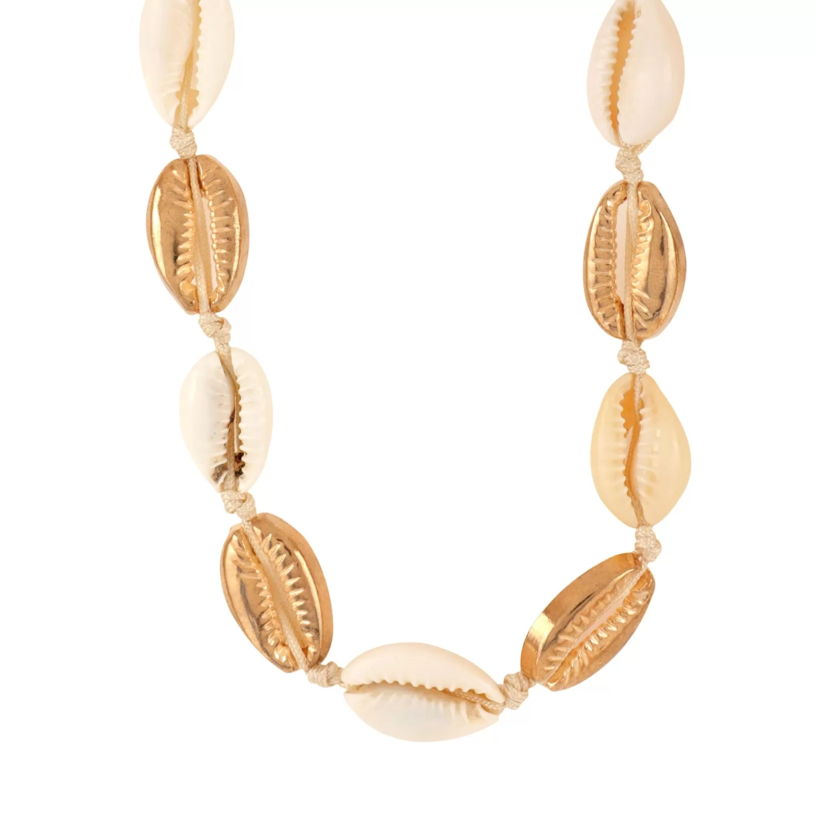 Shell Gold & White Choker Necklace