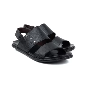 Side Dot Buckled Men Leather Sandals