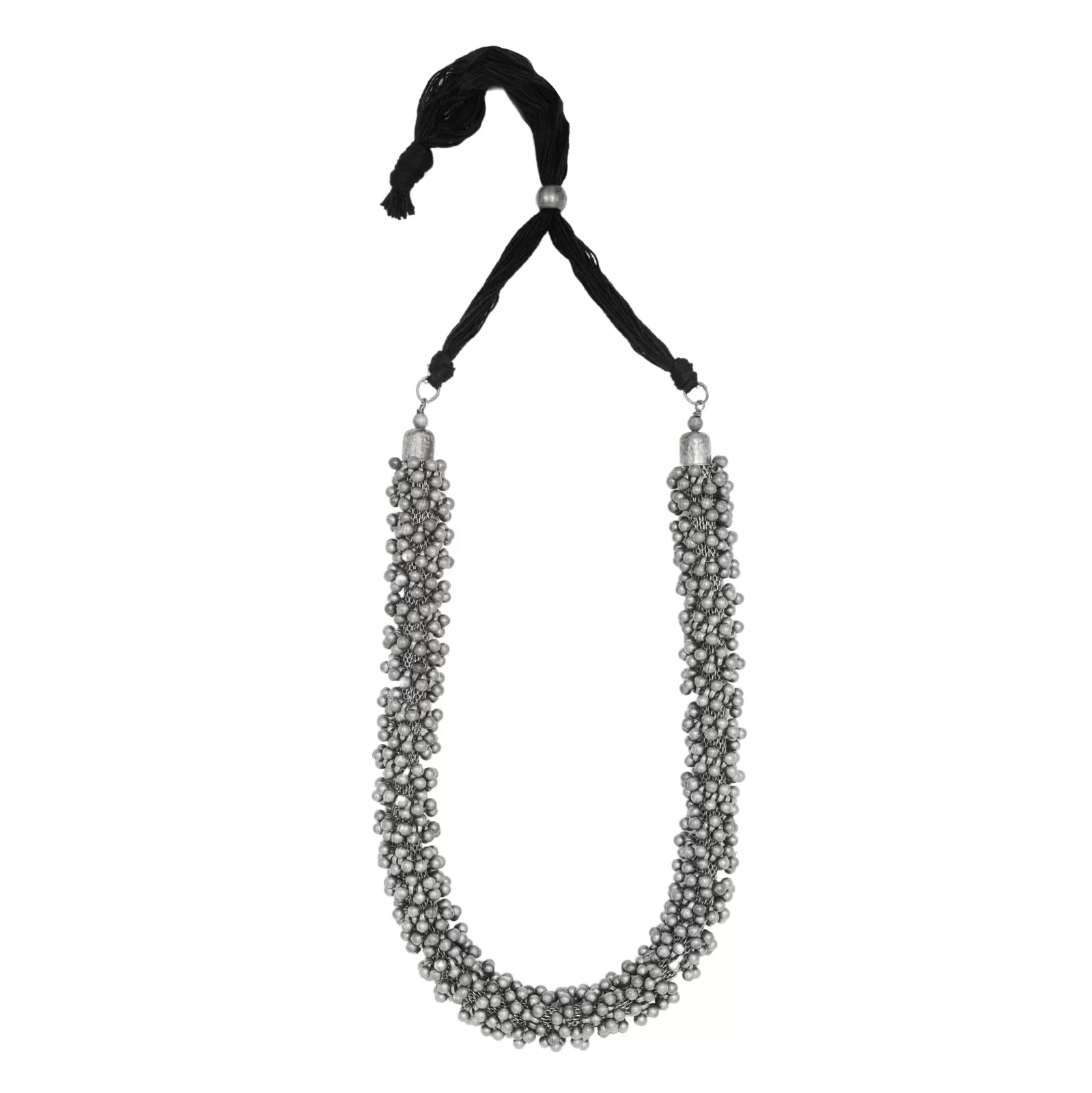 Teejh Alvie Ghungroo Silver Oxidised Necklace