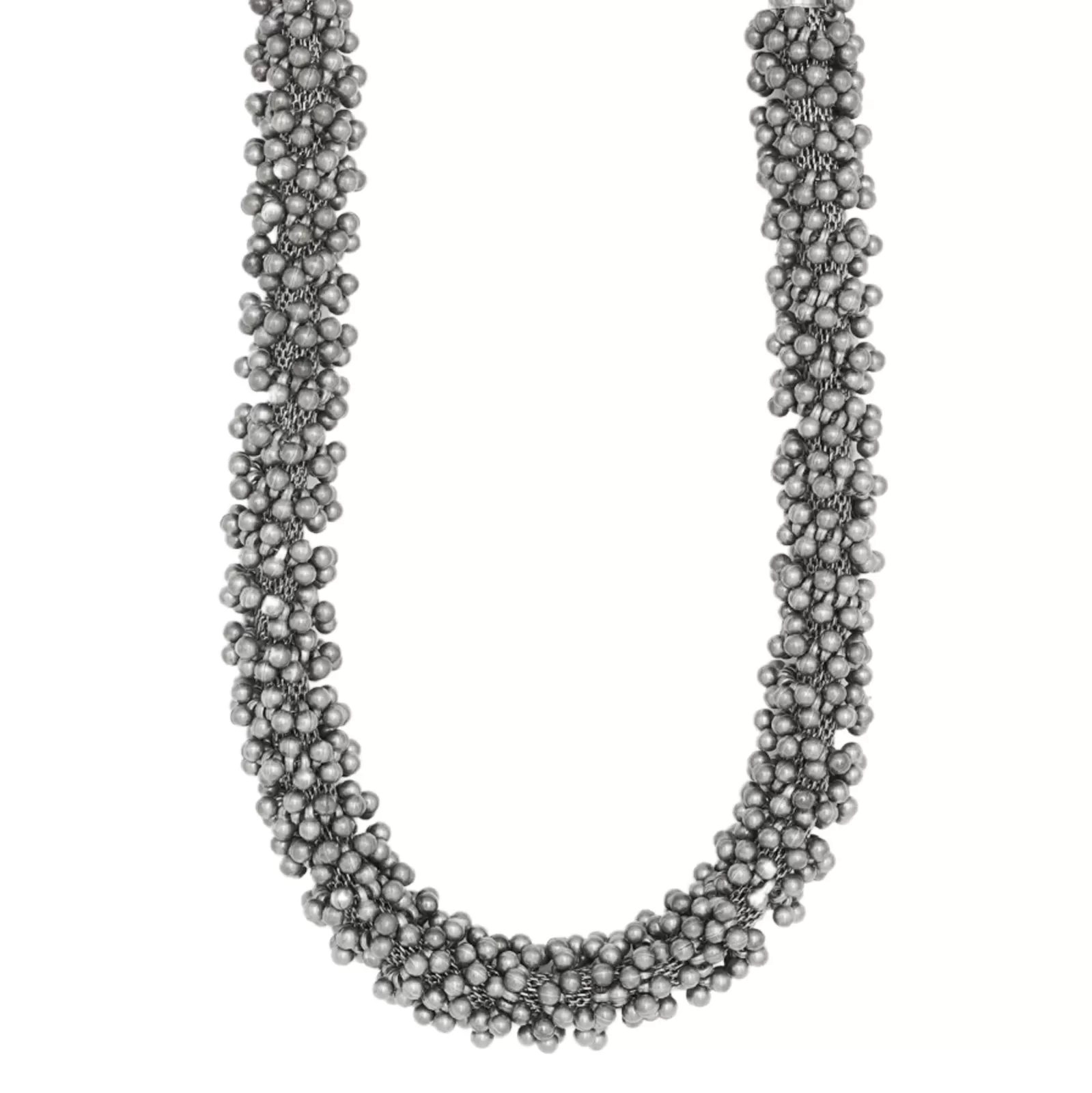 Teejh Alvie Ghungroo Silver Oxidised Necklace