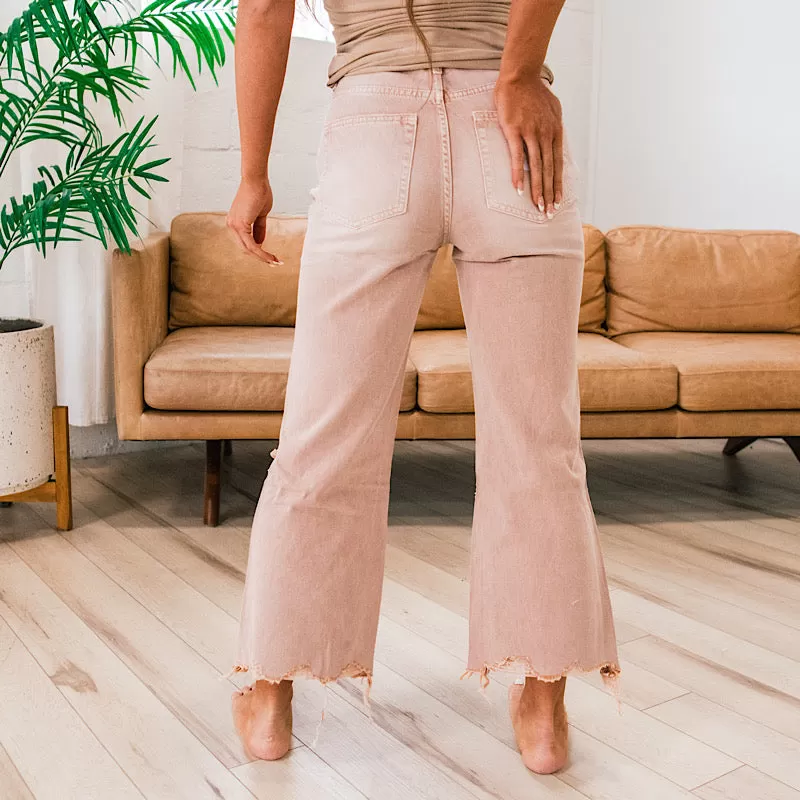 Vervet Blush 90's Crop Flare Jeans